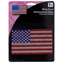 American Flag Crystal Bling Decal