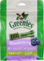 Greenies Dental Treats Teenie 5-15 Lbs (2-7 Kgs) Daily Blueberry Flavor Dog Treats 43 Each