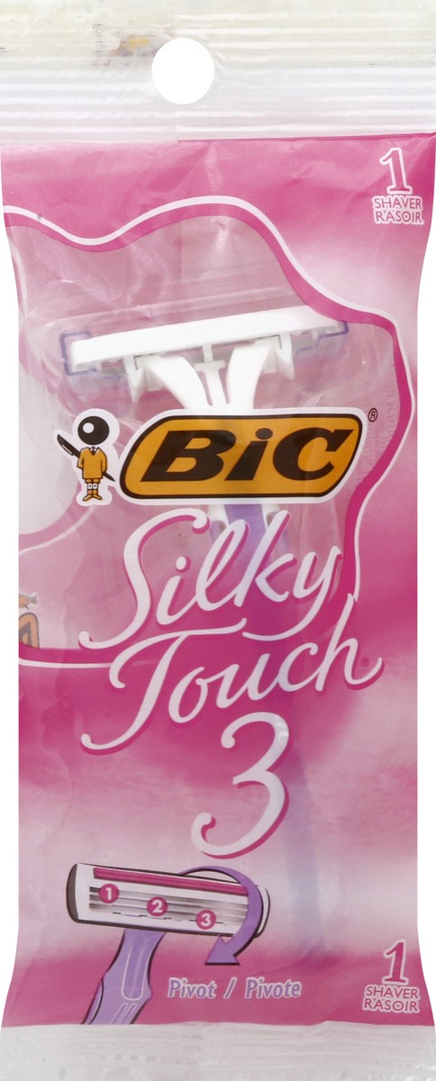 slide 1 of 9, BIC Silky Touch 3 Pivot Shaver 1 ea, 1 ct