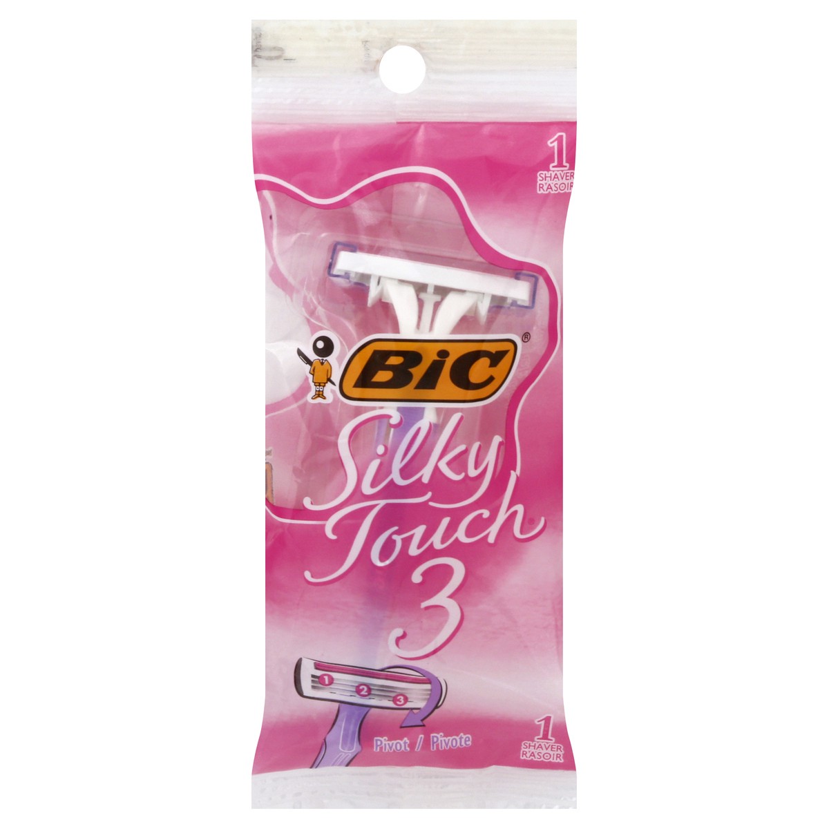 slide 1 of 9, BIC Silky Touch 3 Pivot Shaver 1 ea, 1 ct