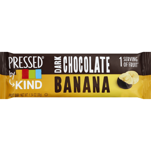 slide 3 of 3, KIND Pressed Dark Chocolate Banana Fruit Bar, 1.34 oz