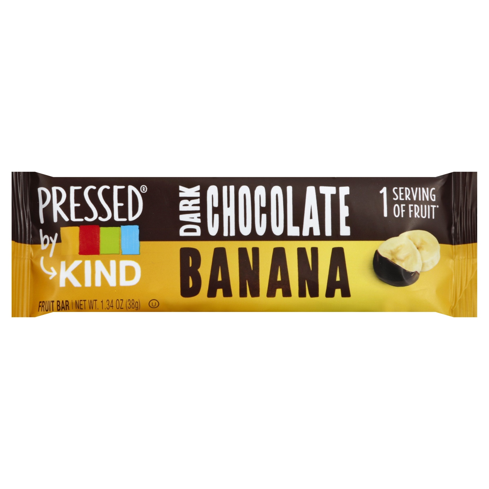 slide 1 of 3, KIND Pressed Dark Chocolate Banana Fruit Bar, 1.34 oz