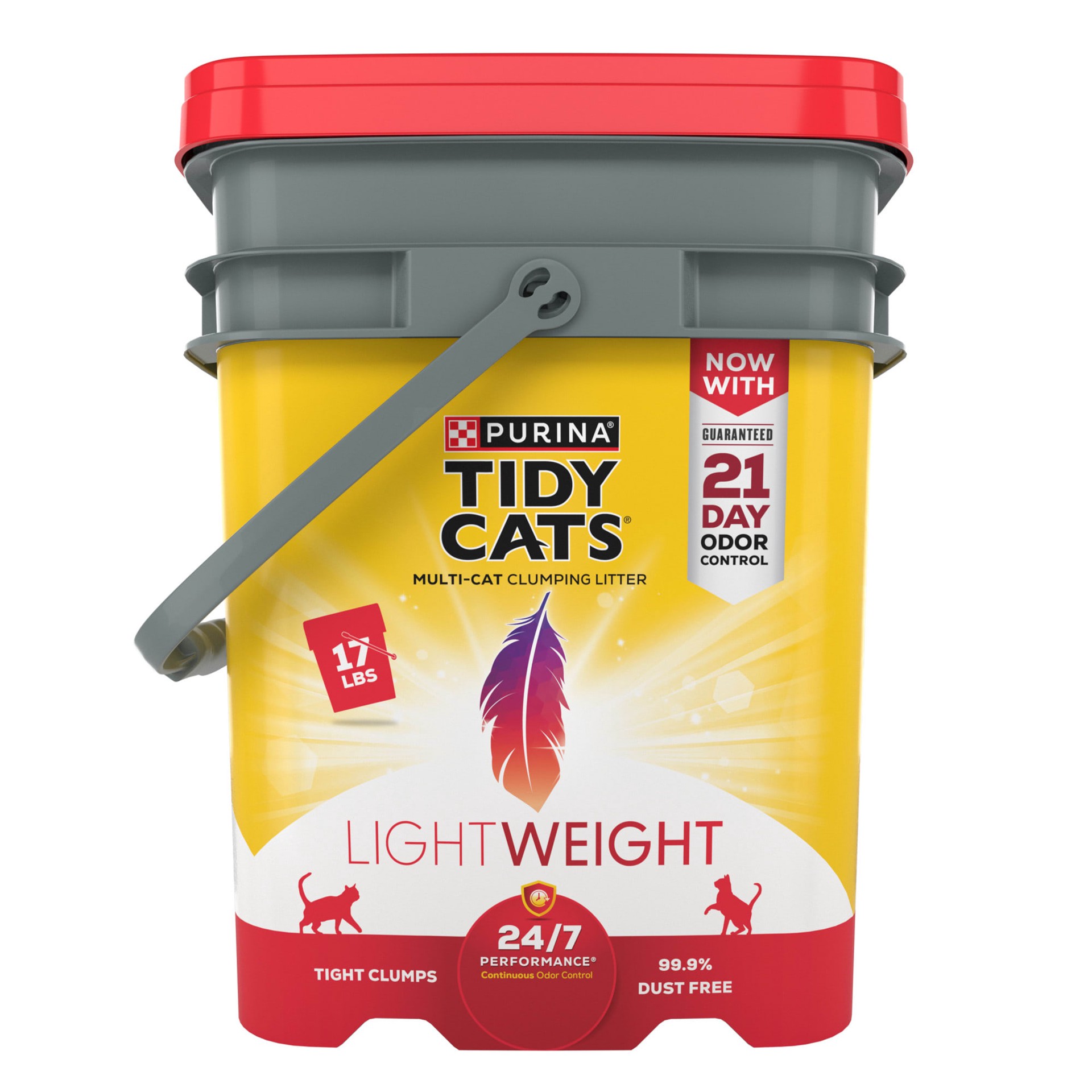 slide 1 of 8, Tidy Cats Purina Tidy Cats LightWeight, Low Dust, Clumping Cat Litter Odor Control 24/7 Performance Multi Cat Litter, 17 lb