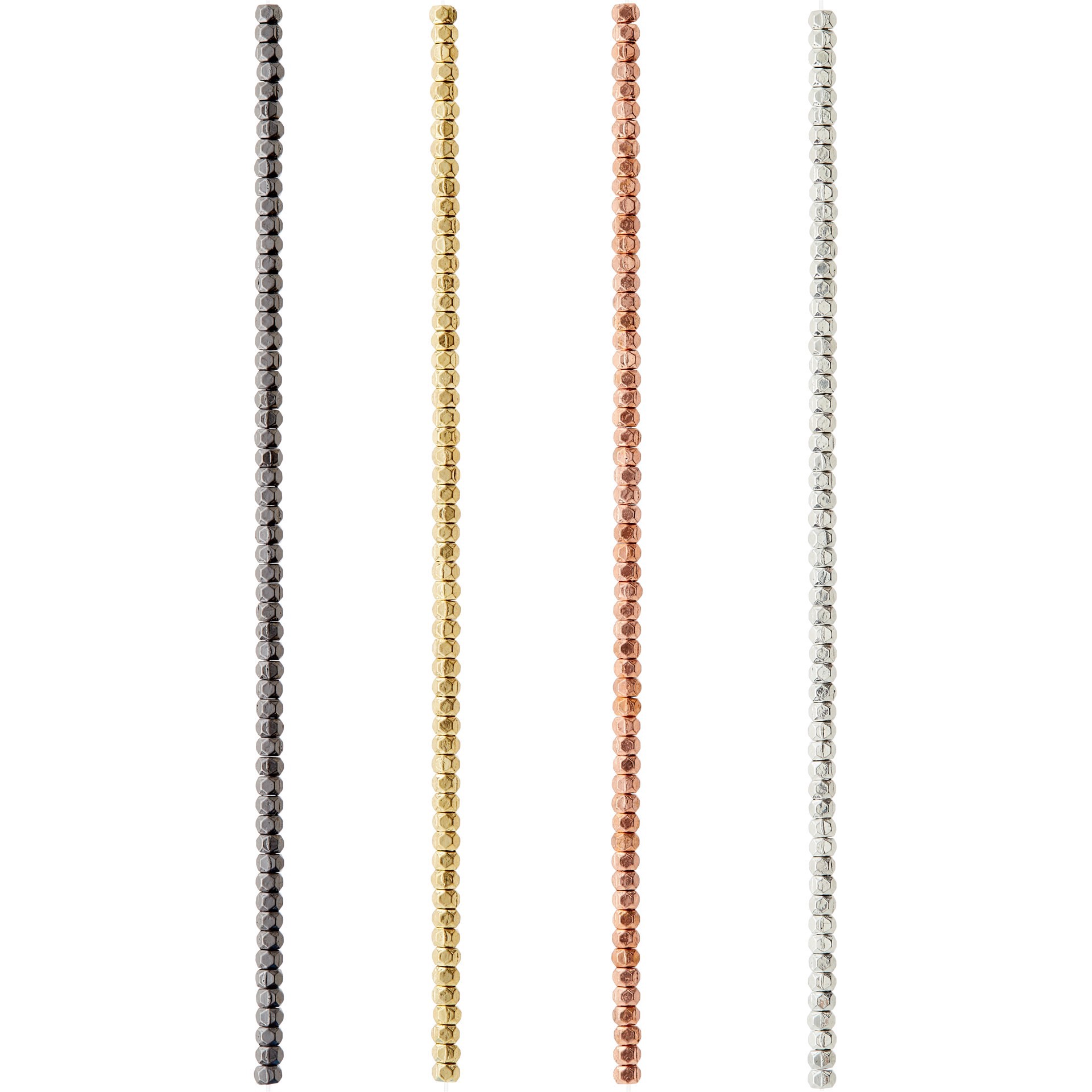 slide 2 of 3, Metal Faceted Rondel Beads By Bead Landing, 3mm, 3 mm