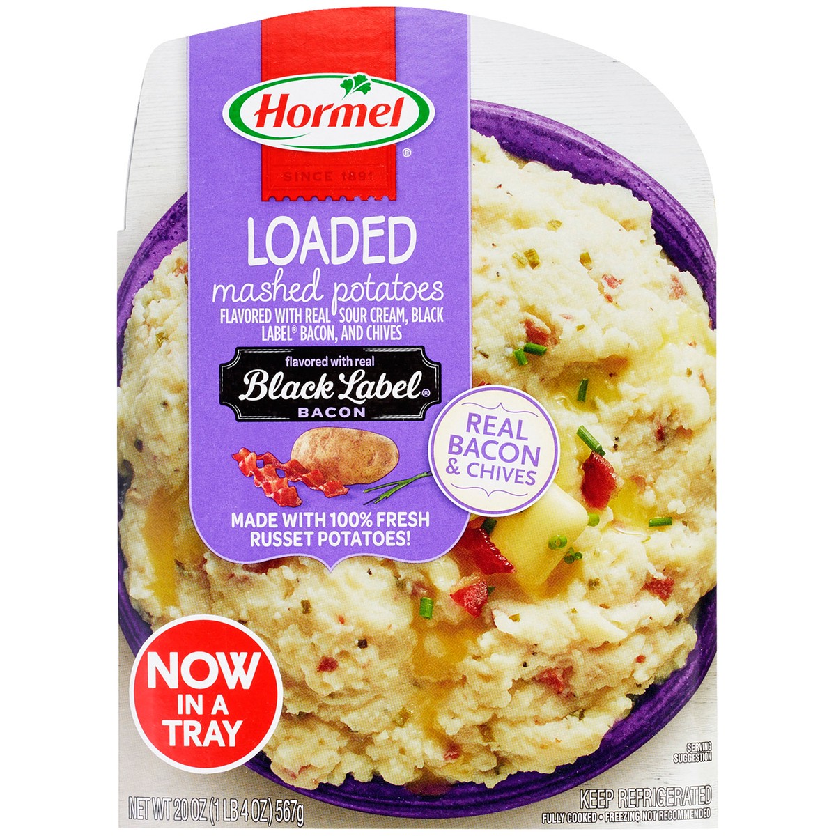 slide 5 of 9, Hormel Black Label Loaded Mashed Potatoes 20 oz. Tray, 20 oz