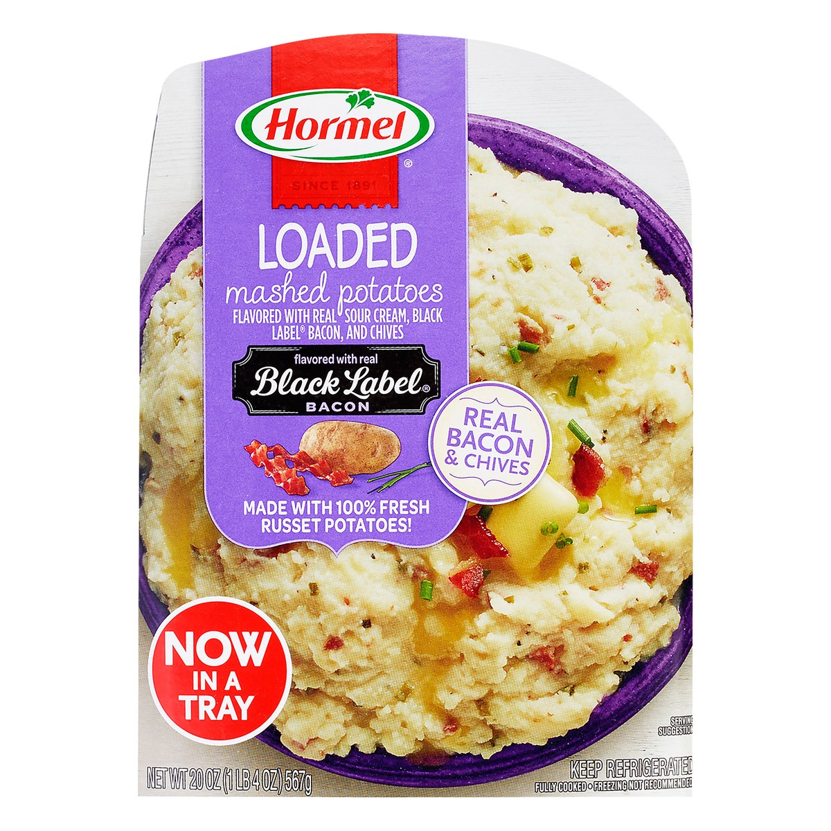 slide 7 of 9, Hormel Black Label Loaded Mashed Potatoes 20 oz. Tray, 20 oz