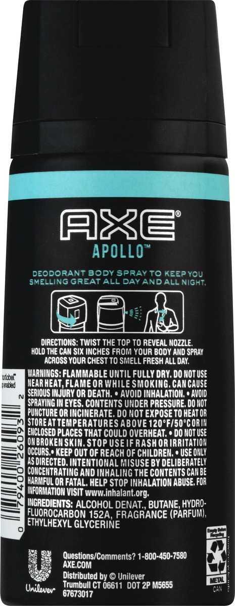 slide 9 of 10, AXE Body Spray For Men Apollo, 4 oz