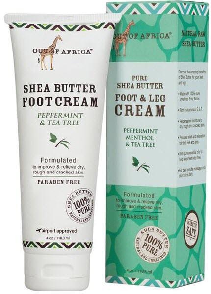 slide 1 of 1, Out of Africa Foot Cream Peppermint & Tea Tree, 3.4 oz