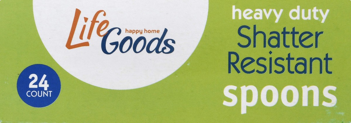 slide 8 of 11, Life Goods Heavy Duty Shatter Resistant Spoons 24 ea, 24 ct