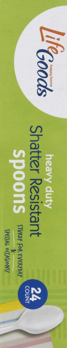 slide 6 of 11, Life Goods Heavy Duty Shatter Resistant Spoons 24 ea, 24 ct