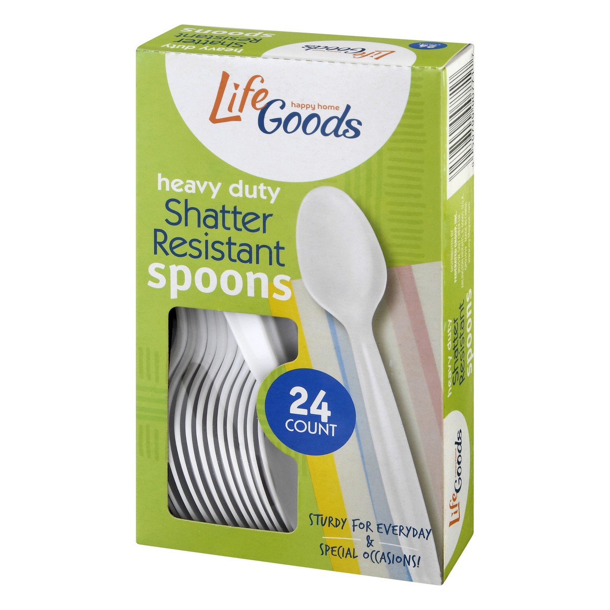 slide 4 of 11, Life Goods Heavy Duty Shatter Resistant Spoons 24 ea, 24 ct