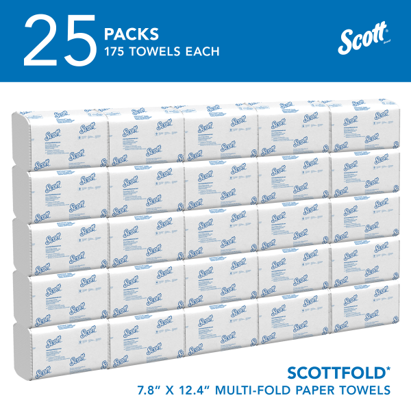slide 4 of 10, Scott® Pro Scottfold Multifold Paper Towels with Fast-Drying Absorbency Pockets, 175 Sheets Per Pack, 25 Packs Per Case, 1 ct