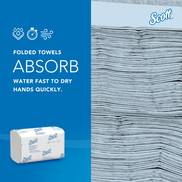 slide 9 of 10, Scott® Pro Scottfold Multifold Paper Towels with Fast-Drying Absorbency Pockets, 175 Sheets Per Pack, 25 Packs Per Case, 1 ct
