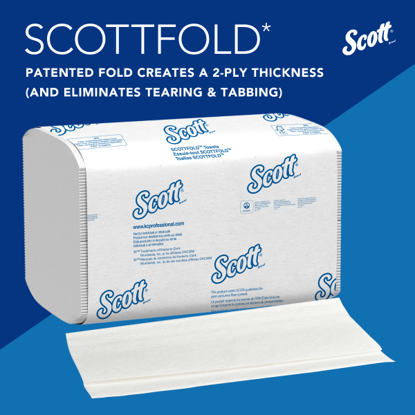 slide 8 of 10, Scott® Pro Scottfold Multifold Paper Towels with Fast-Drying Absorbency Pockets, 175 Sheets Per Pack, 25 Packs Per Case, 1 ct