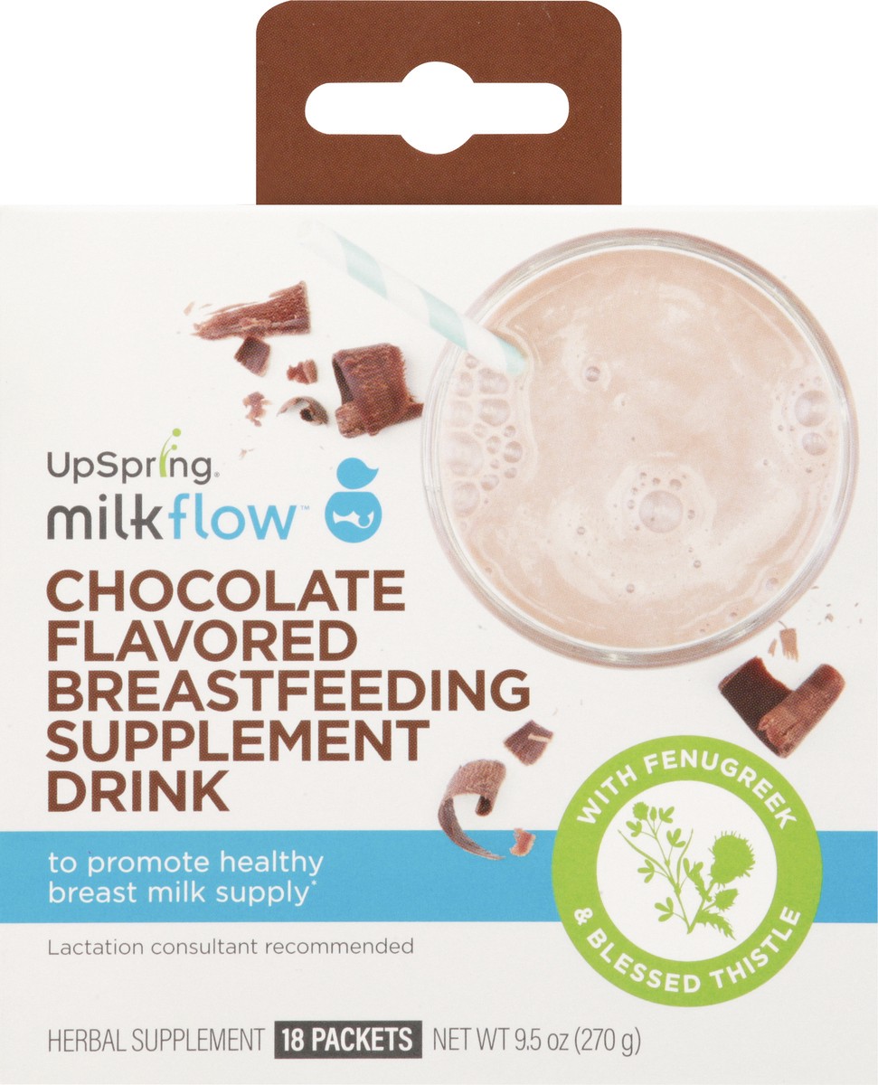 slide 1 of 13, Milkflow Chocolate Flavored Breastfeeding Supplement Drink 18 ea, 18 ct