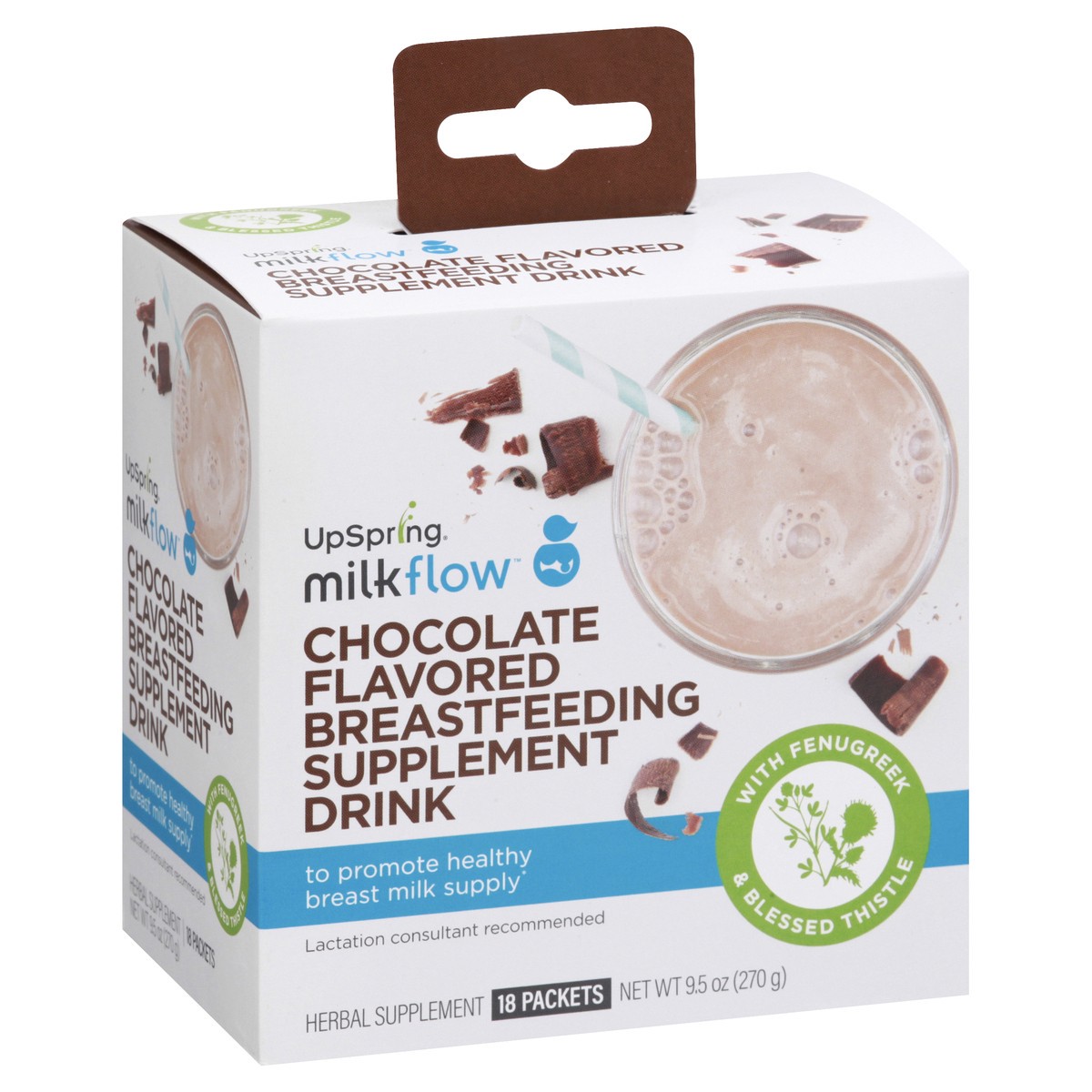 slide 2 of 13, Milkflow Chocolate Flavored Breastfeeding Supplement Drink 18 ea, 18 ct