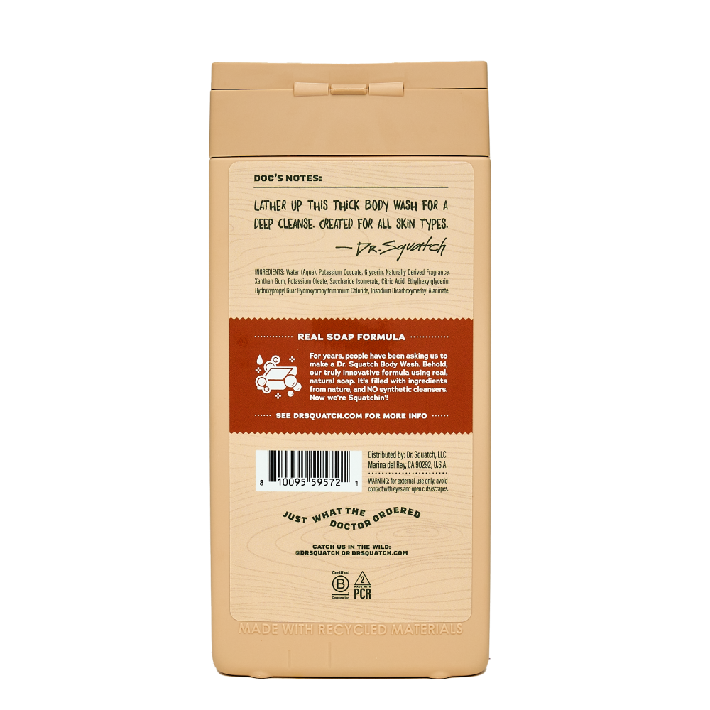 slide 4 of 4, Dr. Squatch Wood Barrel Bourbon Natural Body Wash, 14 fl oz