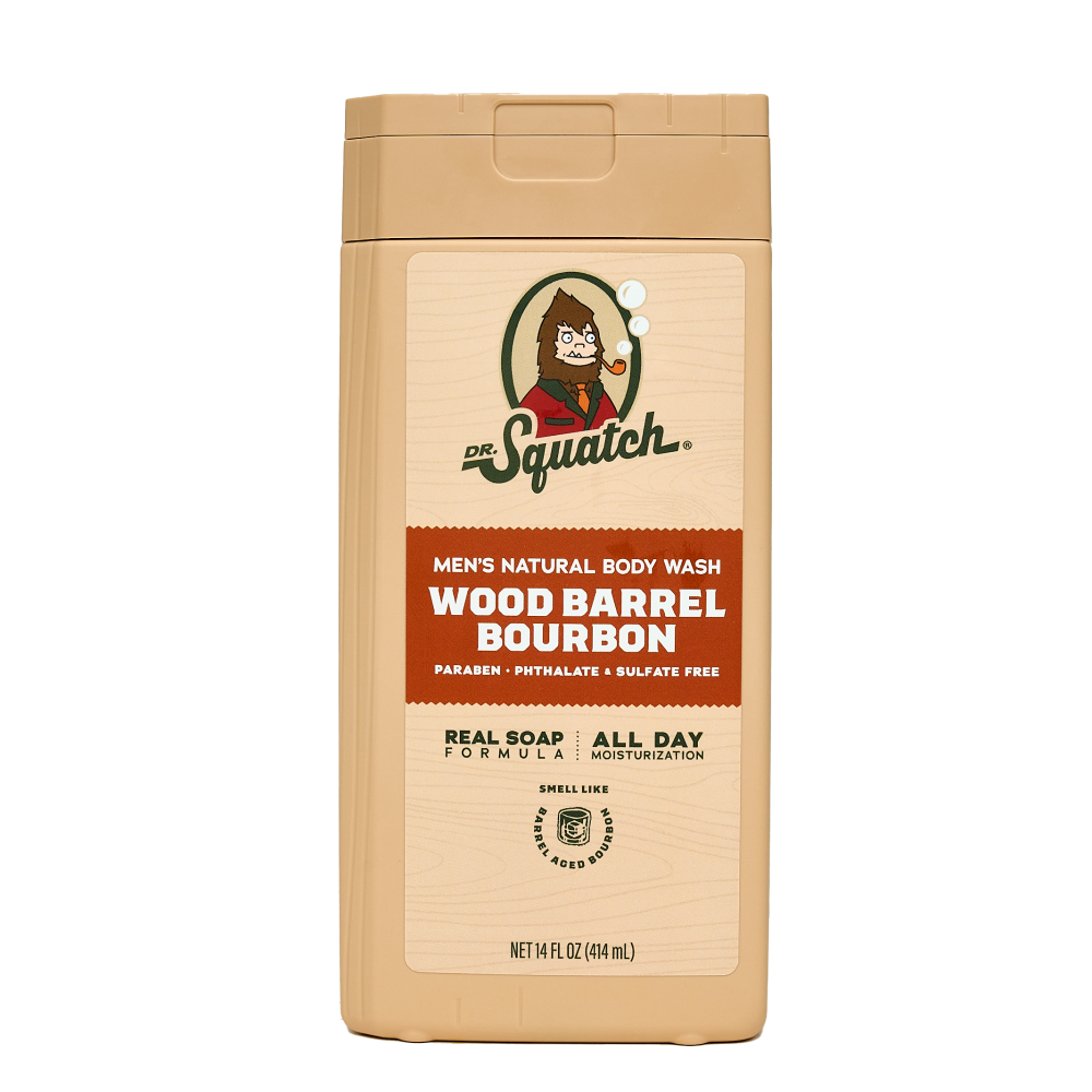 slide 1 of 4, Dr. Squatch Wood Barrel Bourbon Natural Body Wash, 14 fl oz