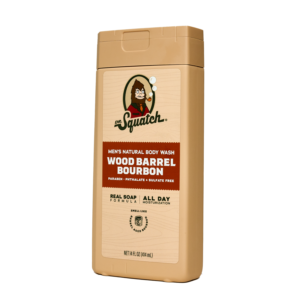 slide 3 of 4, Dr. Squatch Wood Barrel Bourbon Natural Body Wash, 14 fl oz