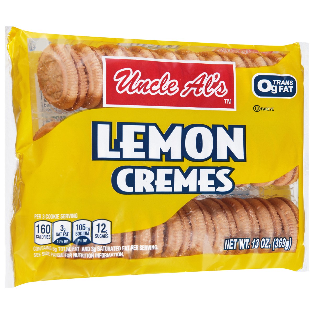 slide 2 of 9, Uncle Al's Lemon Cremes Cookies 13 oz, 13 oz