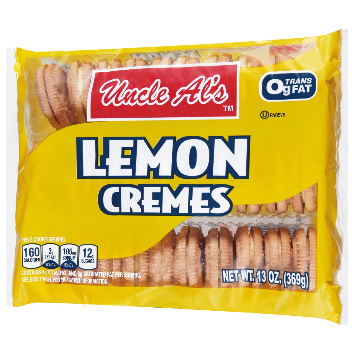 slide 3 of 9, Uncle Al's Lemon Cremes Cookies 13 oz, 13 oz