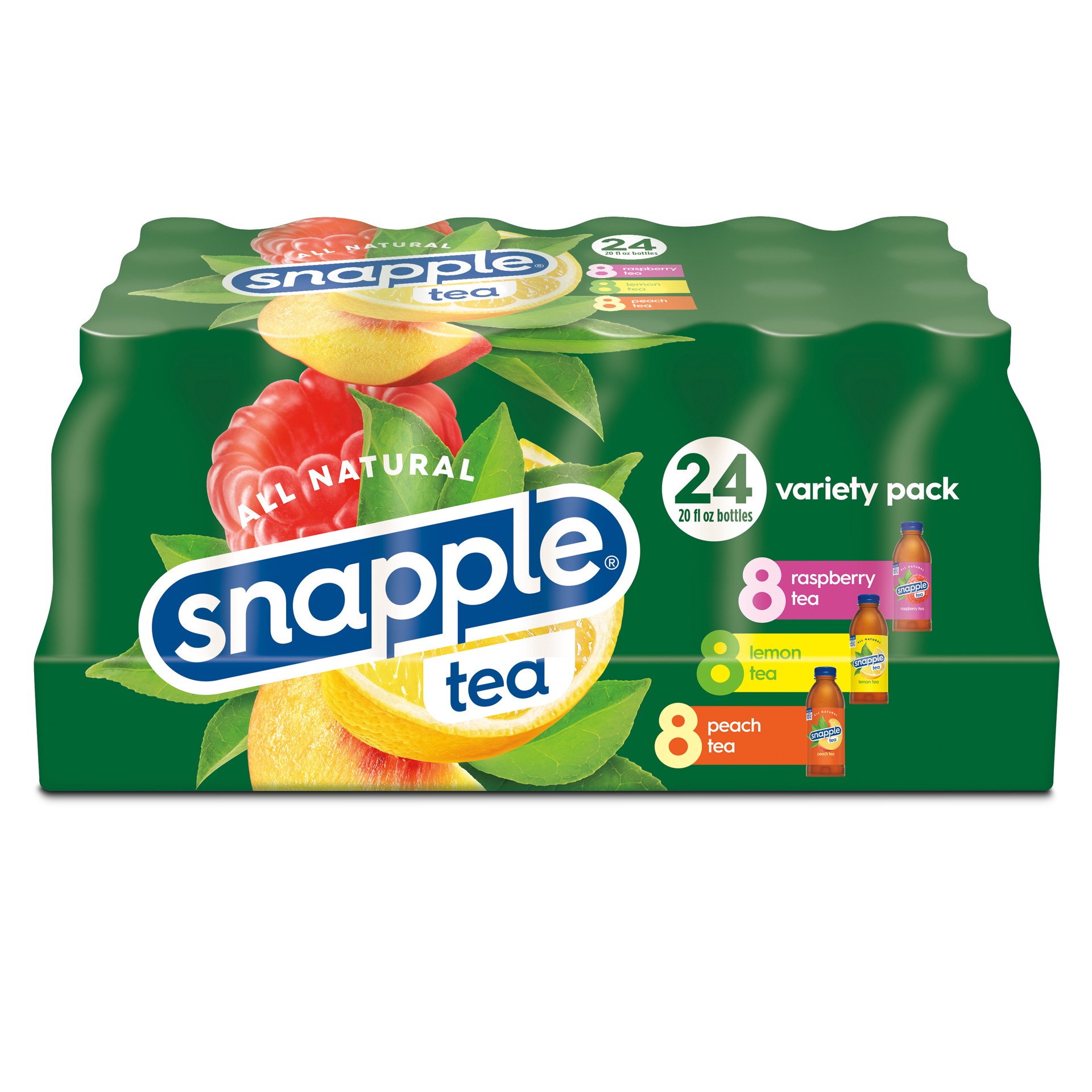slide 1 of 5, Snapple Tea Variety Pack- 24 ct, 24 ct; 20 oz