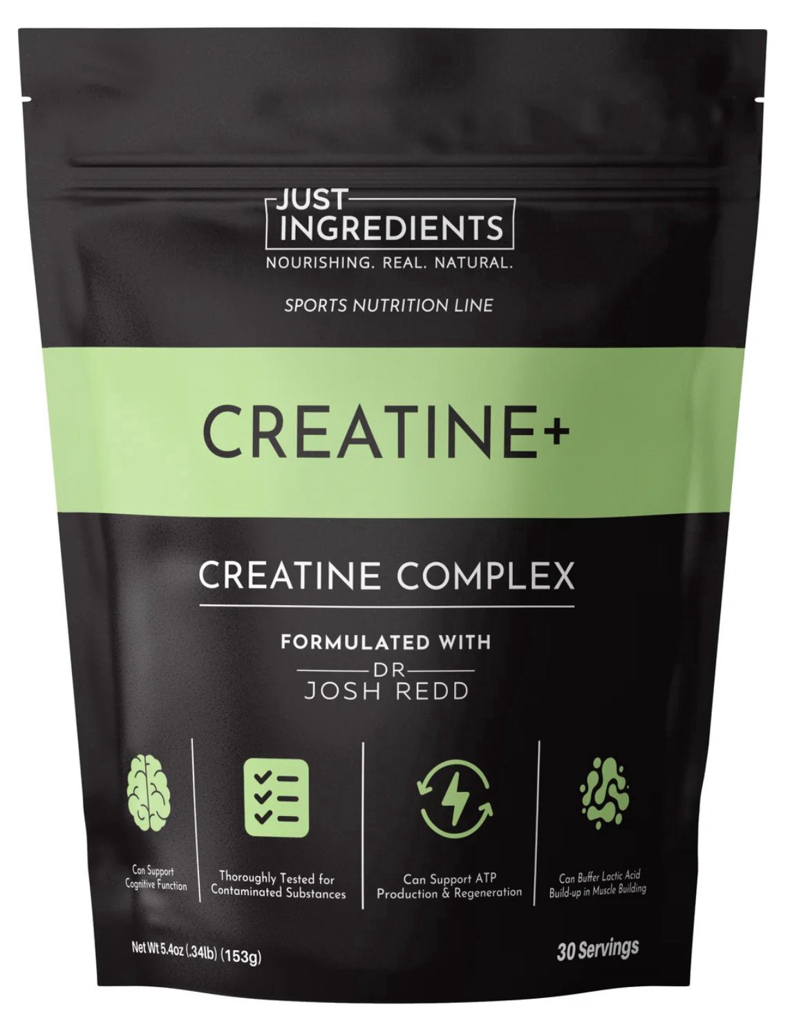 slide 1 of 1, Just Ingredients Creatine+ Complex Powder, 5.4 oz