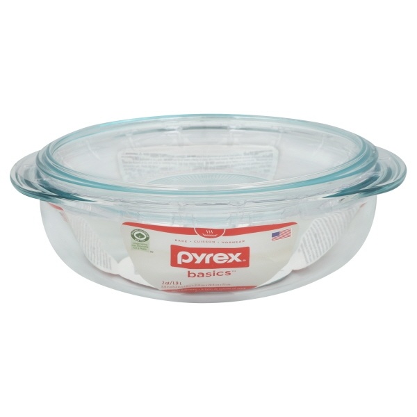 slide 1 of 1, Pyrex 2-Quart Casserole Dish With Glass Lid, 2 qt