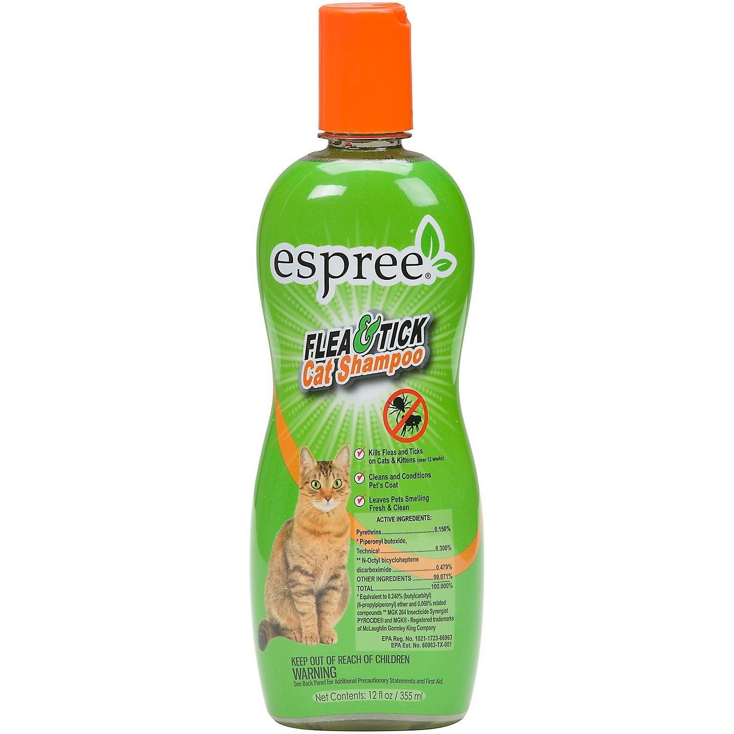 slide 1 of 1, Espree Flea & Tick Cat Shampoo, 12 fl oz