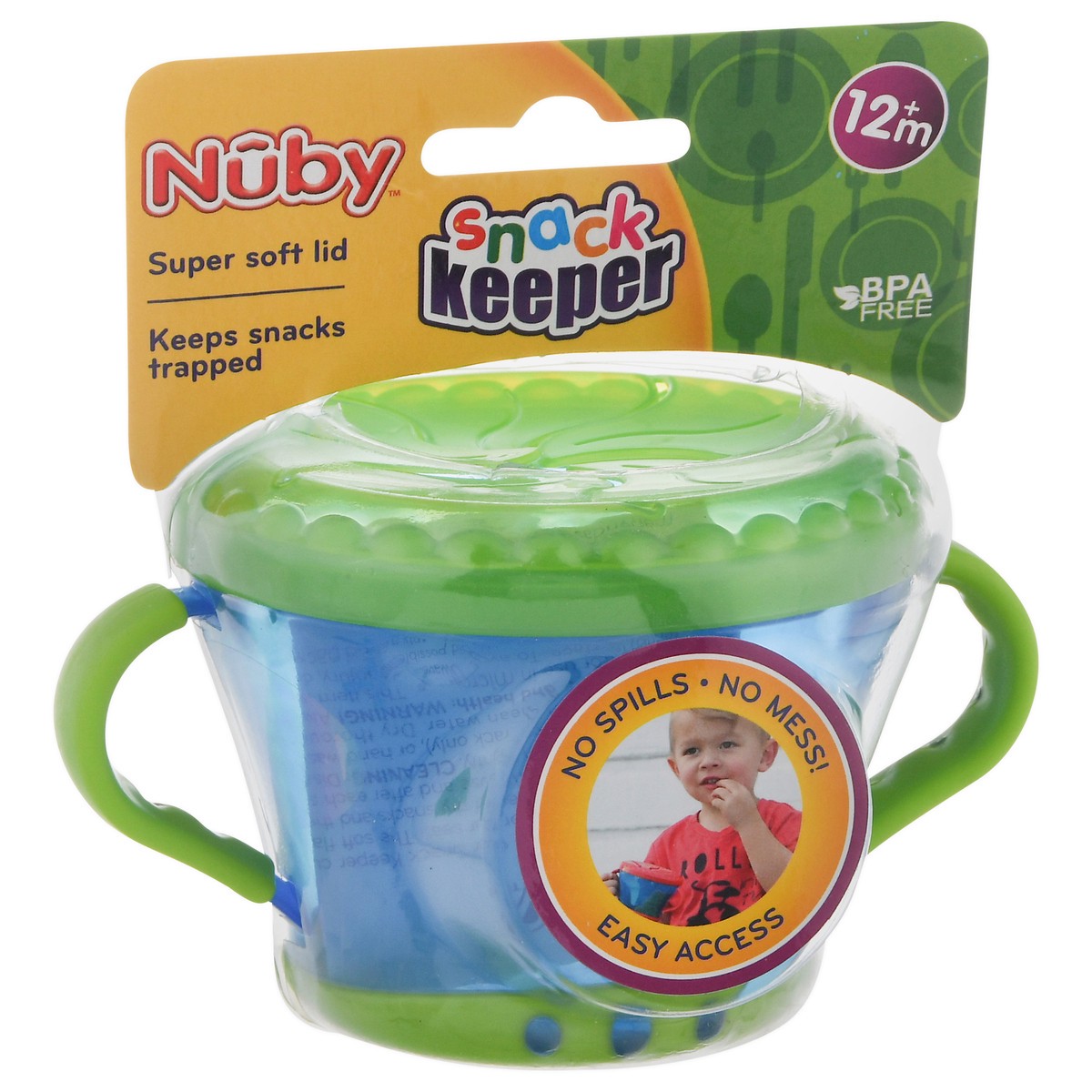 slide 2 of 9, Nuby Super Soft Lid 12+ Months Snack Keeper 1 ea, 1 ea