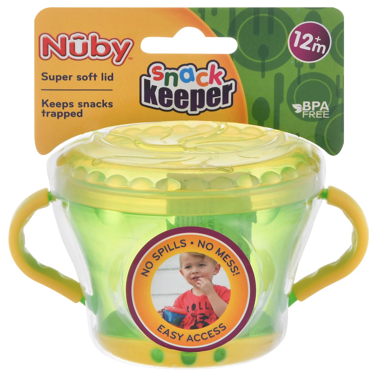slide 1 of 9, Nuby Super Soft Lid 12+ Months Snack Keeper 1 ea, 1 ea