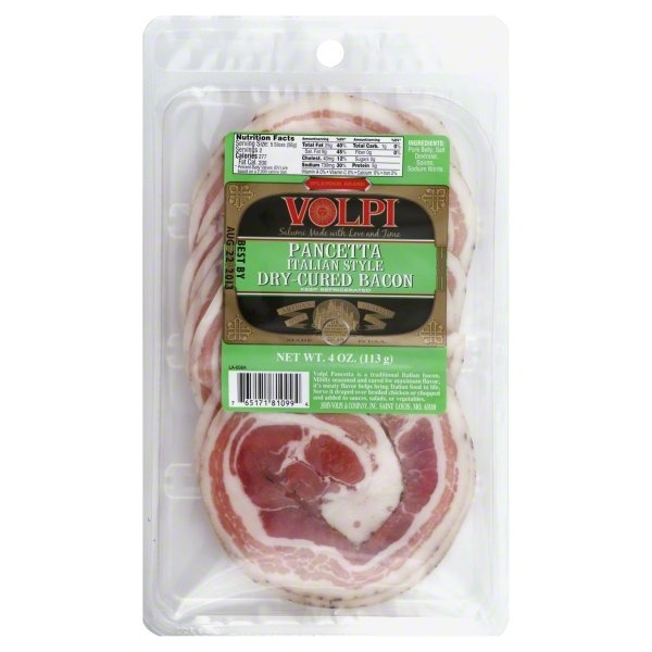 slide 1 of 1, Volpi Presliced Pancetta, 4 oz