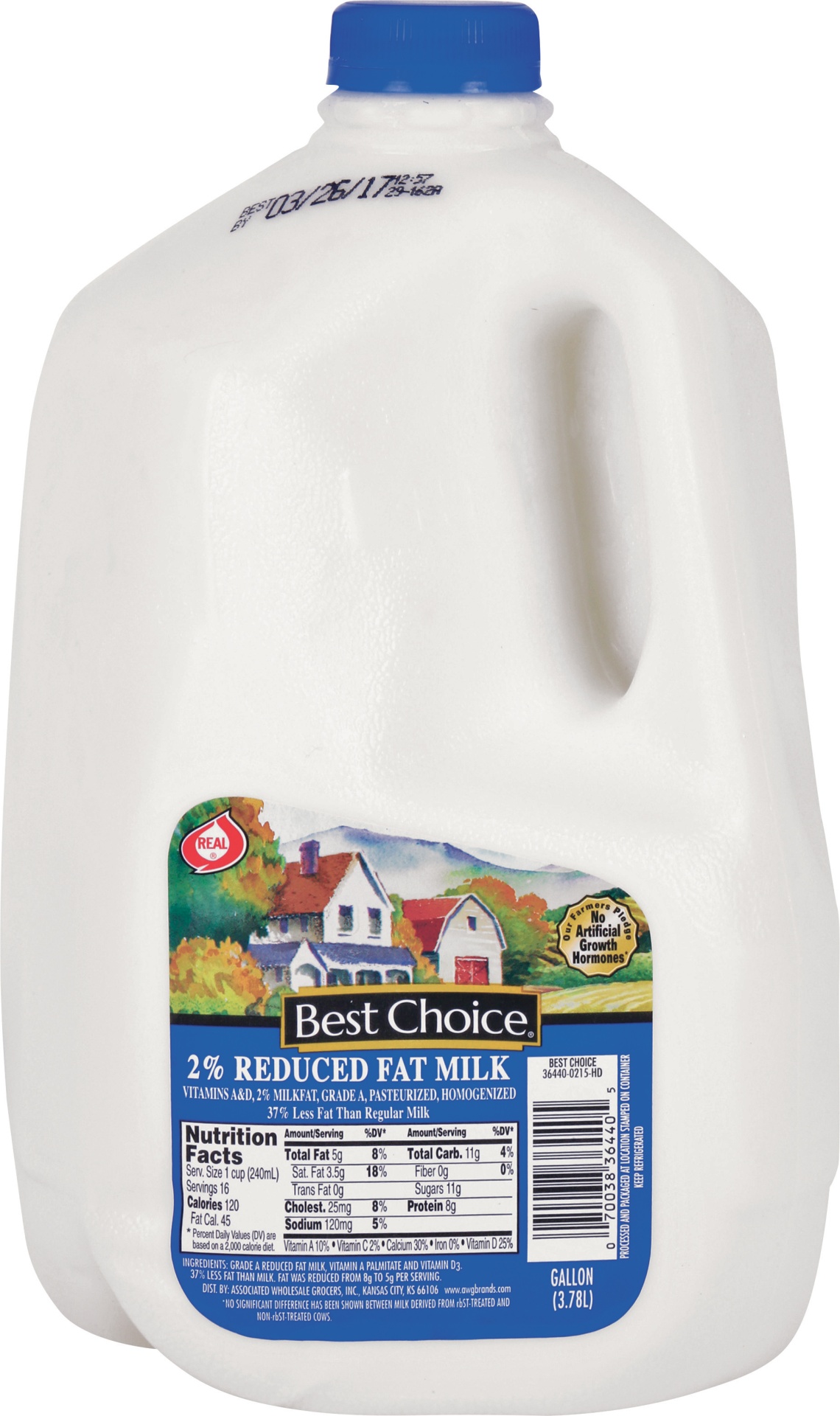 slide 1 of 1, Best Choice 2% Reduced Fat Milk, 128 fl oz