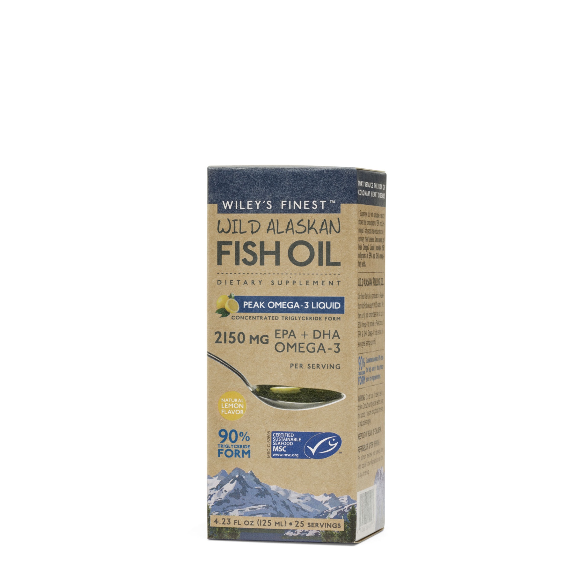 slide 1 of 1, Wiley's Finest Wild Alaska Fish Oil Peak Omega3 Liquid Natural Lemon Flavor, 4 oz