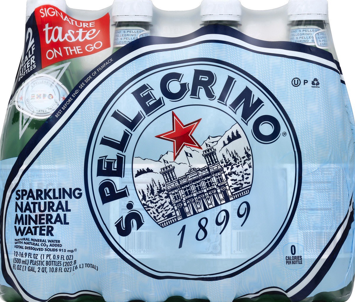 slide 4 of 4, S.Pellegrino Sparkling Natural Mineral Water, 16.9 Fl Oz (0.5 L) Plastic Bottle, 1 ct