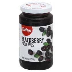 Raley's Seedless Blackberry Preserves 18 oz