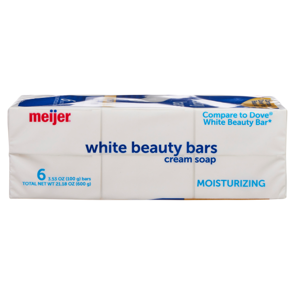 slide 7 of 19, Meijer Bar Soap White, 6 ct