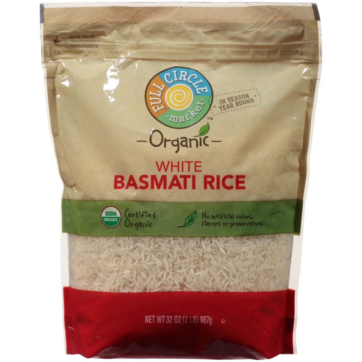 slide 6 of 8, Full Circle Market White Basmati Rice, 32 oz