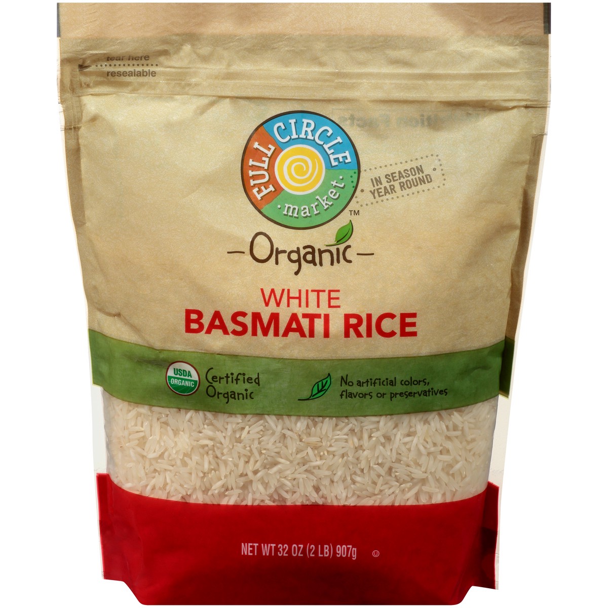 slide 1 of 8, Full Circle Market White Basmati Rice, 32 oz