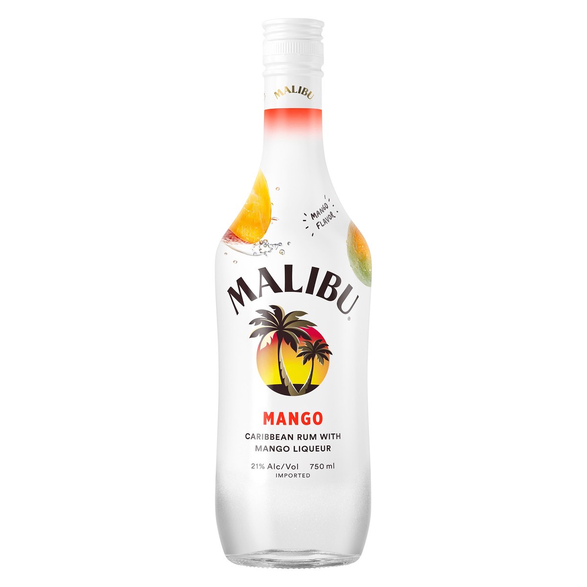 slide 1 of 7, Malibu Flavored Caribbean Rum with Mango Liqueur 750mL Bottle, 750 ml