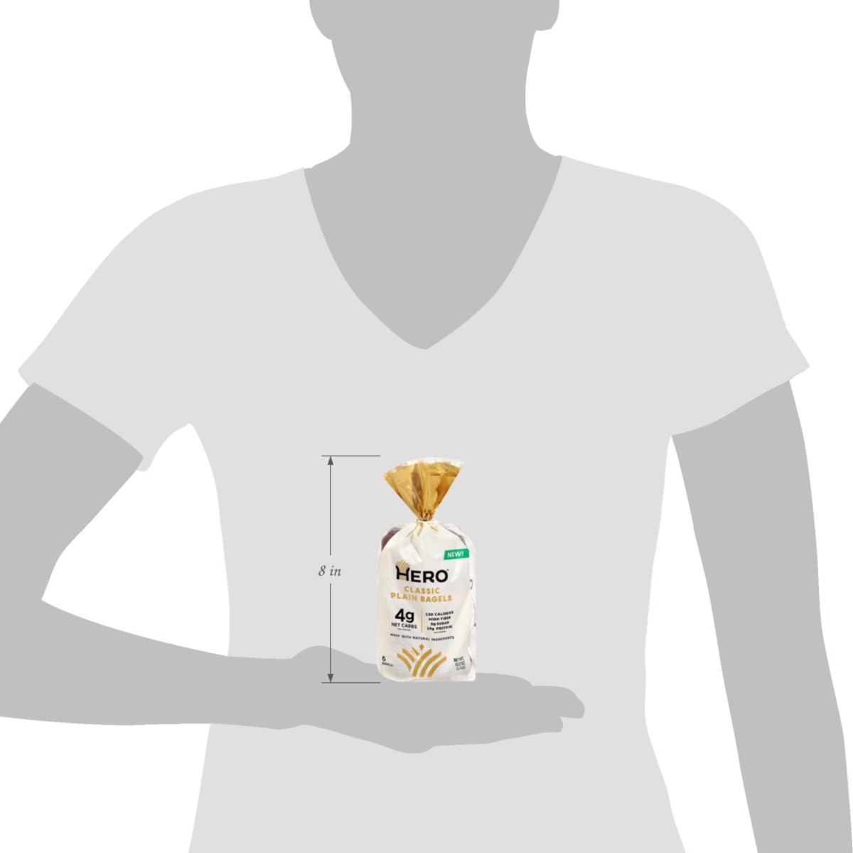 slide 2 of 14, Hero Classic Plain Bagels 5 Each, 5 ct