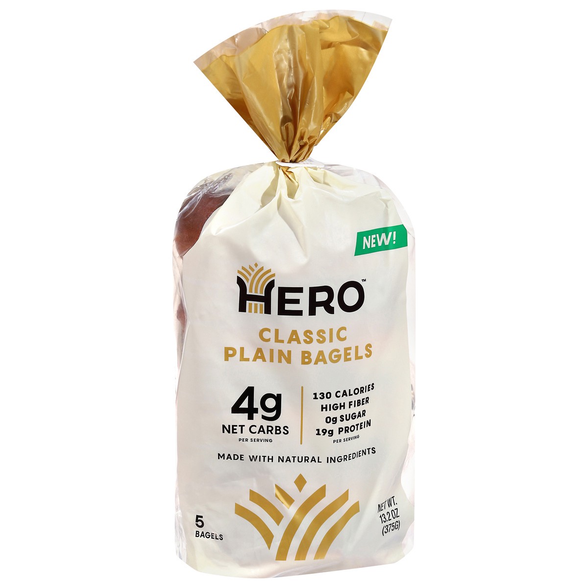 slide 10 of 14, Hero Classic Plain Bagels 5 Each, 5 ct