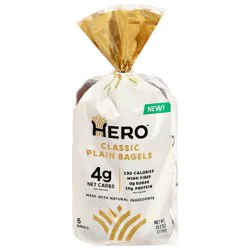Hero Classic Plain Bagels 5 Each