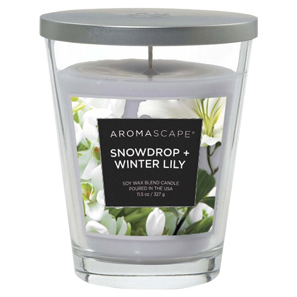 slide 1 of 1, Chesapeake Bay Aromascape Jar Candle Snowdrop & Winter Lily, 11.5 oz