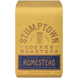 Stumptown Coffee Homestead Candied & Milk Chocolate Blend Whole Bean Coffee 12 oz. Stand Up Bag