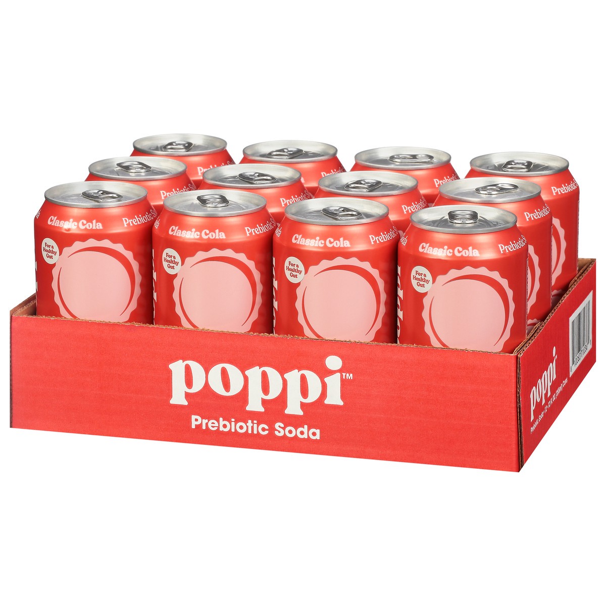 slide 5 of 9, Poppi Prebiotic Soda, Classic Cola, 12Pk, 12 fl oz