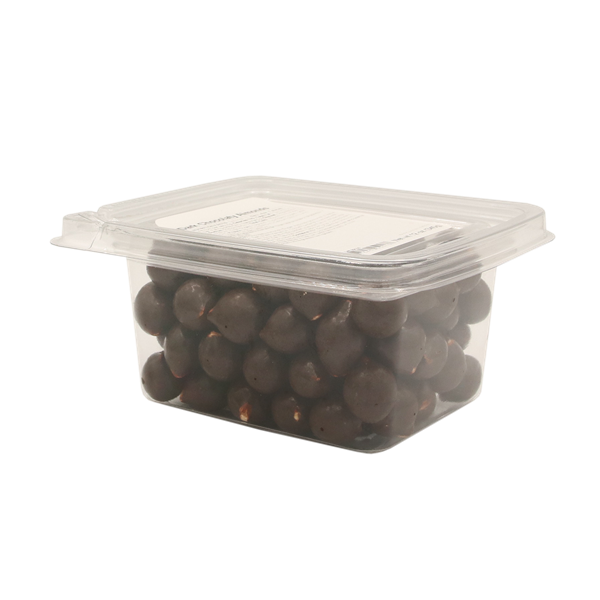 slide 1 of 1, Hy-Vee Dark Chocolaty Almonds, 12 oz