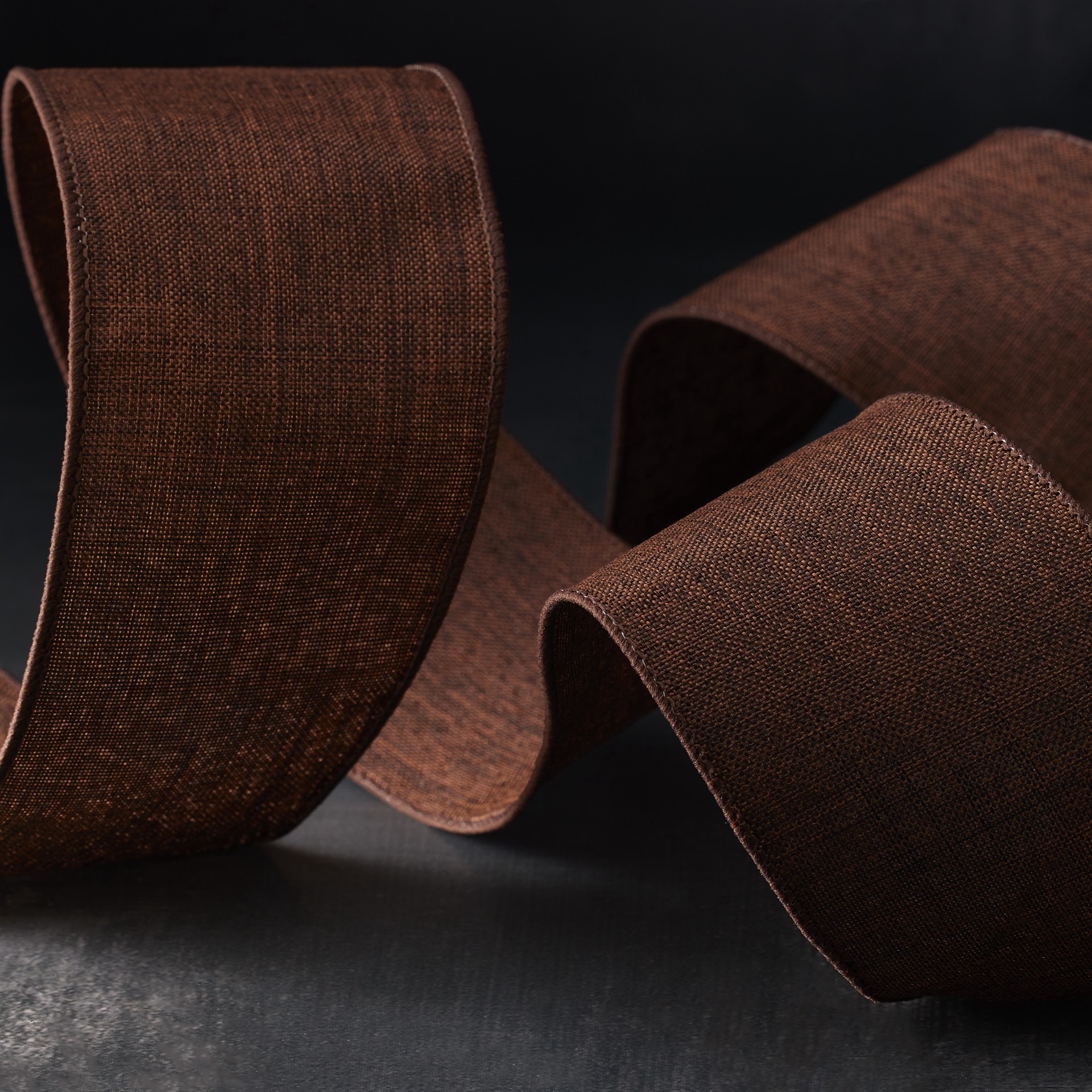 slide 4 of 4, 2.5" X 25ft. Faux Linen Wired Ribbon By Celebrate It Decor, 2.5 in x 25 ft