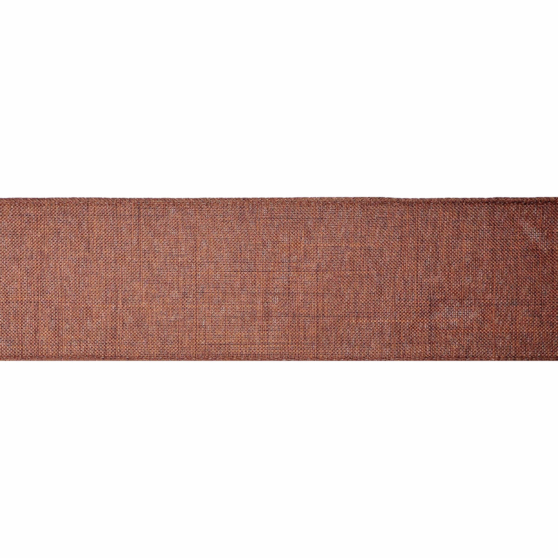 slide 3 of 4, 2.5" X 25ft. Faux Linen Wired Ribbon By Celebrate It Decor, 2.5 in x 25 ft