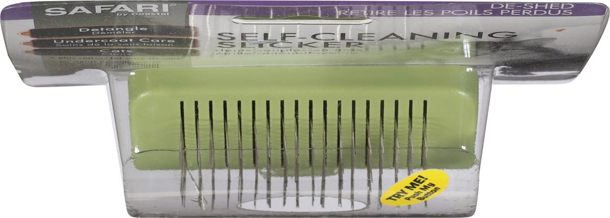 slide 5 of 11, Safari by Coastal Cat Self-Cleaning Slicker Brush, No Color, One Size (7" L x 3.25" W), 1 ct